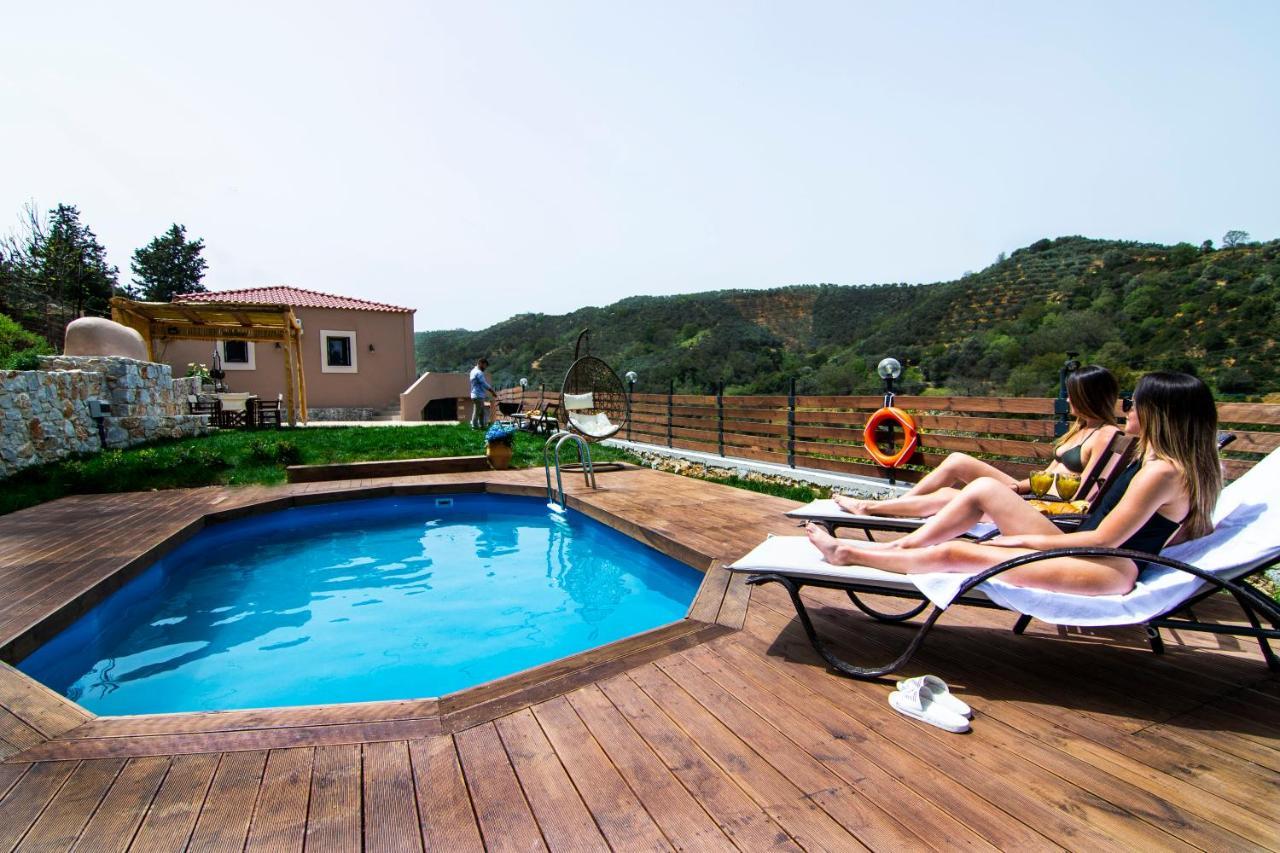 Ampelos Cretan Villa - Private Pool & Heated Ozone Jacuzzi Yerolákkos Exterior photo