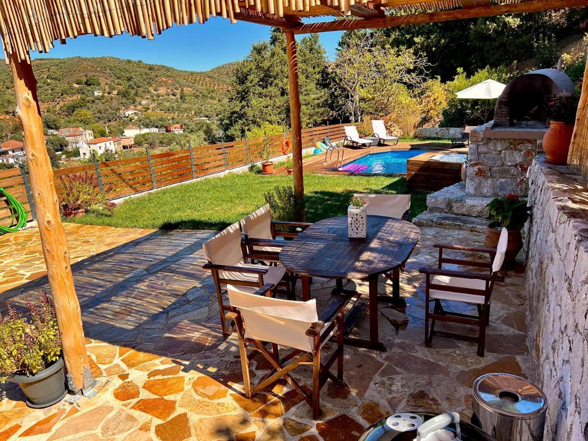 Ampelos Cretan Villa - Private Pool & Heated Ozone Jacuzzi Yerolákkos Exterior photo