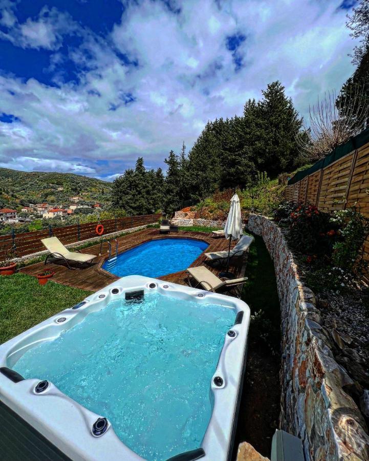 Ampelos Cretan Villa - Private Pool & Heated Ozone Jacuzzi Yerolákkos Exterior photo
